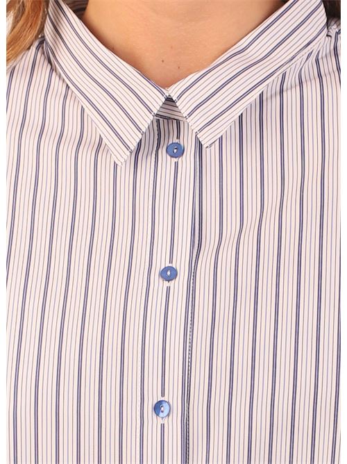 white and blue striped cotton shirt Laboratorio Capri | AMYRIGABLUBIANCO